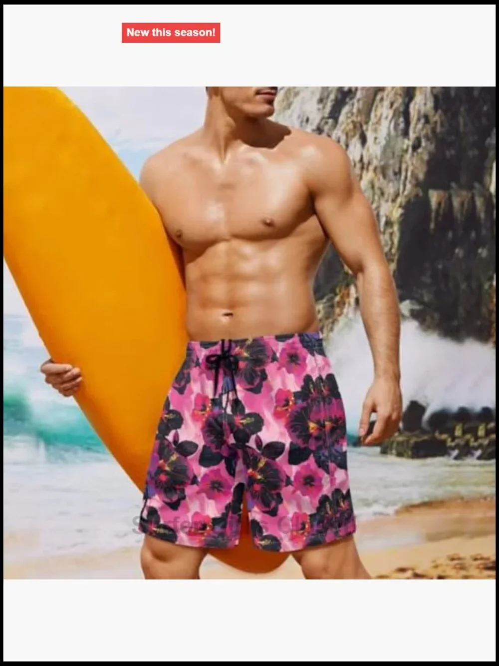 Women's Triangle Bikini Set with Men's Swim Trunks, Matching Couples Swimwear,